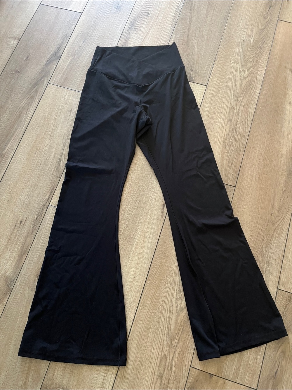High-Waist Black Bootcut Active Pants
